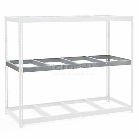 GLOBAL INDUSTRIAL Additional Shelf, Double Rivet, No Deck, 96inW x 24inD, Gray 502437
